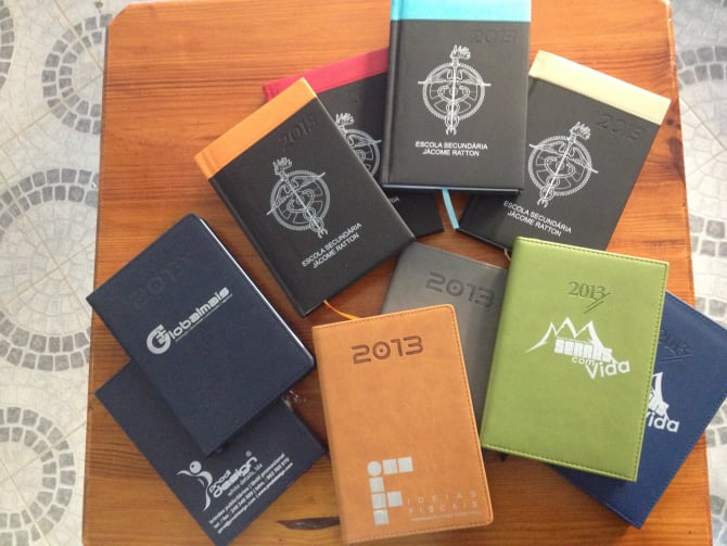 Agendas personalizadas - serigrafia